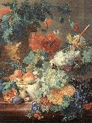 HUYSUM, Jan van Fruit and Flowers s oil painting on canvas